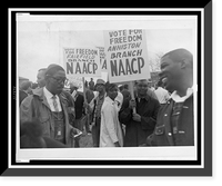 Historic Framed Print, [NAACP supporters marching with signs, Vote for freedom,  Selma, Alabama],  17-7/8" x 21-7/8"