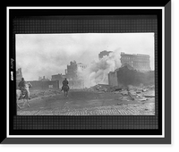 Historic Framed Print, San Francisco earthquake and fire of 1906,  17-7/8" x 21-7/8"