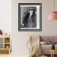 Tony Accardo, half-length portrait, facing left, leaving Federal Building in Chicago, Historic Print