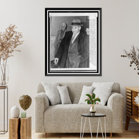 Tony Accardo, half-length portrait, facing left, leaving Federal Building in Chicago, Historic Print