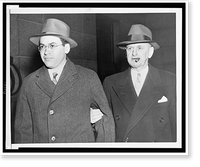 Morton Sobell (left), entering Federal Court with Deputy Marshal Eugene Fitzgerald in New York, Antique Print