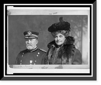 Gen. Frederick Dent Grant, head-and-shoulders portrait, facing slightly left, in uniform, with his wife, Historic Reproduction