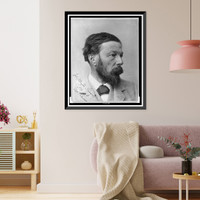 John Addington Symonds, head-and-shoulders portrait, facing right, Vintage Wall Art
