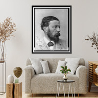 John Addington Symonds, head-and-shoulders portrait, facing right, Vintage Wall Art