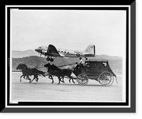 Historic Framed Print, Two eras in transportation,  17-7/8" x 21-7/8"