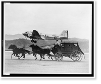 Historic Framed Print, Two eras in transportation,  17-7/8" x 21-7/8"