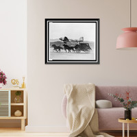 Historic Framed Print, Two eras in transportation,  17-7/8" x 21-7/8"