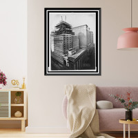 Historic Framed Print, Liggett Bldg. Iron Work, 42 St. and Vanderbilt Av.,  17-7/8" x 21-7/8"