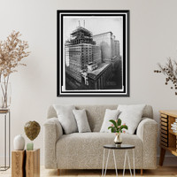 Historic Framed Print, Liggett Bldg. Iron Work, 42 St. and Vanderbilt Av.,  17-7/8" x 21-7/8"
