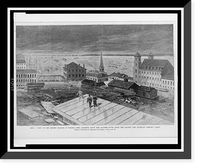 Ohio - View of the recent floods at Toledo, Ohio, looking down the Maumee River from the Dayton and Michigan freight yards.from a sketch by French Brothers, Vintage Wall Art