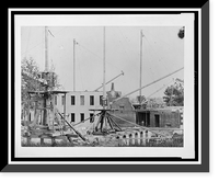 Historic Framed Print, [Construction of the United States Treasury Building, Washington, D.C., during initial stages],  17-7/8" x 21-7/8"