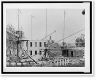 Historic Framed Print, [Construction of the United States Treasury Building, Washington, D.C., during initial stages],  17-7/8" x 21-7/8"