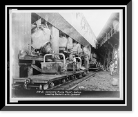 Historic Framed Print, Concrete mixing plant, Gatun. loading buckets with cement,  17-7/8" x 21-7/8"