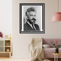 Professor Abraham J. Heschel, head-and-shoulders portrait, facing right, Vintage Wall Art