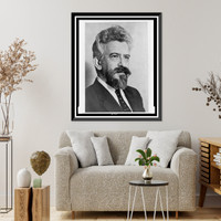 Professor Abraham J. Heschel, head-and-shoulders portrait, facing right, Vintage Wall Art