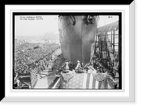 Miss Goodrich breaking bottle and naming collier "Vestal", Brooklyn, N.Y, Historic Reproduction