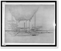 Paul Rudolph's penthouse apartment, 23 Beekman Place, New York City. Terrace. Perspective, Antique Wall Art