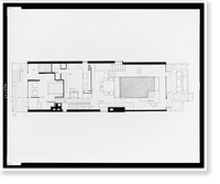 Paul Rudolph's penthouse apartment, 23 Beekman Place, New York City. Plan, third level. Photograph Classic, Antique Print