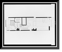 Paul Rudolph's penthouse apartment, 23 Beekman Place, New York City. Plan, second level. Photograph, Antique Print
