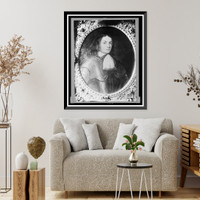 Historic Framed Print, [William Penn, head-and-shoulders portrait, facing slightly right, in oval],  17-7/8" x 21-7/8"