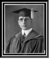Historic Framed Print, [Eamonn De Valera, head-and-shoulders portrait, facing front, wearing cap and gown],  17-7/8" x 21-7/8"