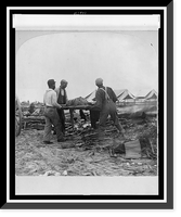 Historic Framed Print, Galveston disaster, carrying dead body to fire to be burned,  17-7/8" x 21-7/8"