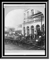 Historic Framed Print, Galveston flood, Sept., 1900. Commissary Dept.,  17-7/8" x 21-7/8"