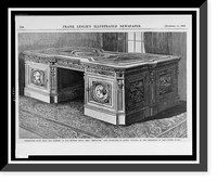 Secretaire made from the timbers of the British Arctic ship Resolute, and presented by Queen Victoria to the President of the United States, Historic Print