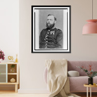 Historic Framed Print, [Lieutenant Colonel Karl Friedrich Heinrich von Trebra, Union officer in the 32nd Indiana Regiment, half-length portrait, facing front].Abtheilung f&uuml;r Portraits, Wilhelm Grundner.,  17-7/8" x 21-7/8"