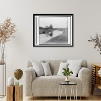 Historic Framed Print, Rieka Chusovaia bliz gidrometricheskoi stantsi&#x0304;i u perevala na r. Rieshotku,  17-7/8" x 21-7/8"