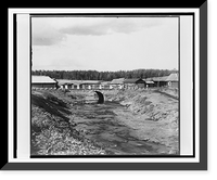 Historic Framed Print, r. Rieshotka u der. Rieshoty po osi kanala (vid v druguiu storonu),  17-7/8" x 21-7/8"