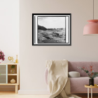 Historic Framed Print, r. Rieshotka u der. Rieshoty po osi kanala (s iugo-zapada),  17-7/8" x 21-7/8"