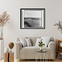 Historic Framed Print, Rieka Tura v g. Tiumeni. Na pravoi storone Troitsii muzhskoi monastyr' (s vostoka),  17-7/8" x 21-7/8"