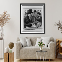 Society ladies and the phonograph, Antique Wall Art