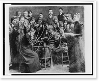 Phonograph of 1893: A reading class, Antique Poster