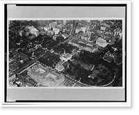 Aerial view of the White House, the Treasury, the Old Executive Office Building and surrounding area, Washington, D.C, Historic Reproduction