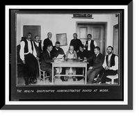 The health cooperative administrative board at work, Antique Poster