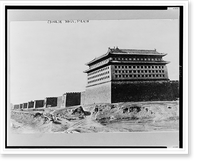 Chinese Wall, Pekin. China - the Great Wall, Peking - Rebels have passed another part of the wall and are marching on Peking, Antique Print