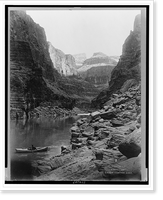 Historic Framed Print, The sockdolodger[?], snow-capped peaks, Grand Canyon, Arizona.photo by Kolb Bros., Grand Canyon, Ariz.,  17-7/8" x 21-7/8"