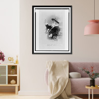 Historic Framed Print, [Walt Whitman, half-length portrait, seated, facing left, wearing hat and sweater, holding butterfly] - 4,  17-7/8" x 21-7/8"