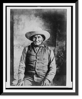 Historic Framed Print, [Geronimo, half-length portrait, seated, facing front],  17-7/8" x 21-7/8"