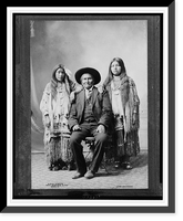 Geronimo Apache cheif sic and his two nieces, died Feb. 16th 1909.H.H. Clarke, Oklahoma City, Okla, Vintage Poster