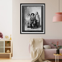 Geronimo Apache cheif sic and his two nieces, died Feb. 16th 1909.H.H. Clarke, Oklahoma City, Okla, Vintage Poster