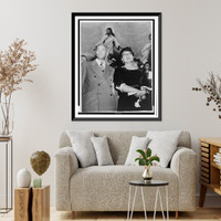 Mamie Bradley, mother of Emmett Till, and her father, John Carthan, attending a rally in Williams Institutional Christian Methodist Episcopal Church, New York City, Antique Wall Art