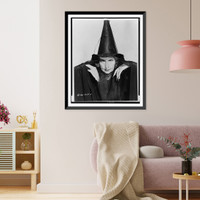 Agnes Moorehead, head-and-shoulders portrait, facing front, dressed in costume as a witch for the television play Rapunzel"", Vintage Poster