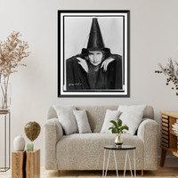 Agnes Moorehead, head-and-shoulders portrait, facing front, dressed in costume as a witch for the television play Rapunzel"", Vintage Poster