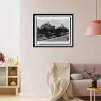 Historic Framed Print, [Raja Yoga Academy and Aryan Memorial Temple at the International Theosophical Headquarters, Point Loma, Calif.],  17-7/8" x 21-7/8"