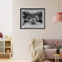 Lodge Room, Paul Revere Lodge, F. + A.M, Antique Print