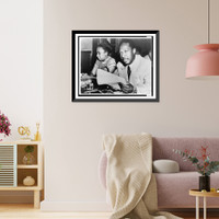 Josh White testifying before the House Un-American Activities Committee; his wife sits beside him, Antique Wall Art