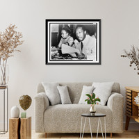 Josh White testifying before the House Un-American Activities Committee; his wife sits beside him, Antique Wall Art